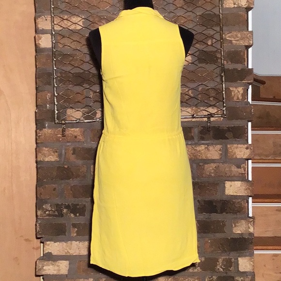 Banana Republic crepe dress sleeveless yellow 0 - Picture 2 of 5